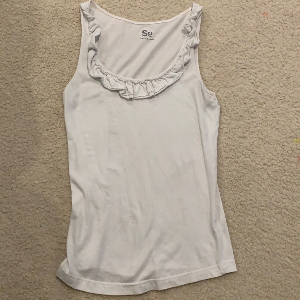 Women’s tank with ruffle detail